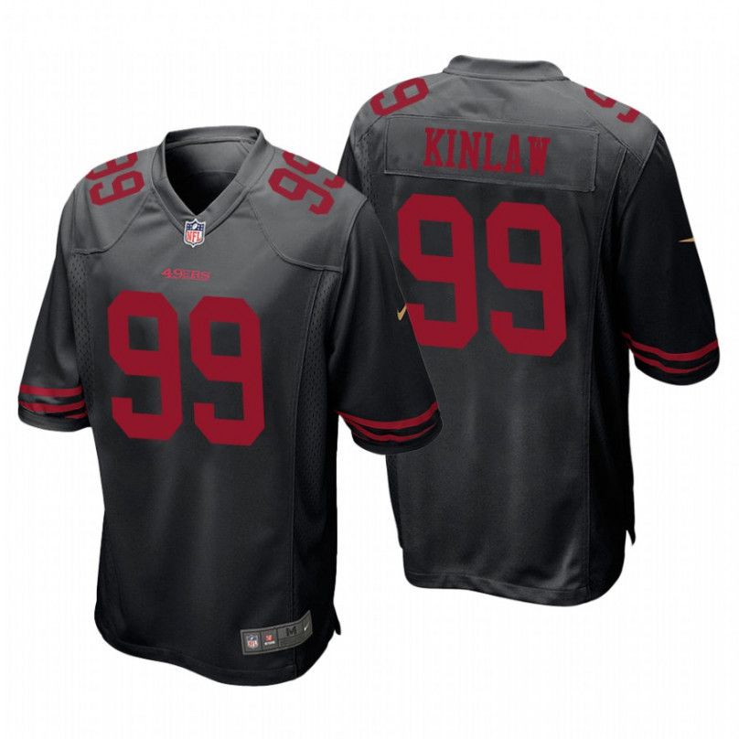Men San Francisco 49ers #99 Javon Kinlaw Nike Black Game NFL Jersey->customized nfl jersey->Custom Jersey